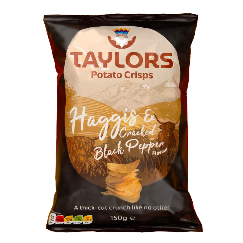 Taylors Haggis & Cracked Pepper Chips - 5.3oz Bag (Case of 8)