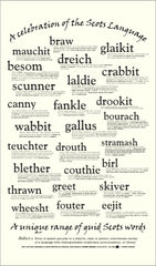 Scots Dialect (words) Tea Towel