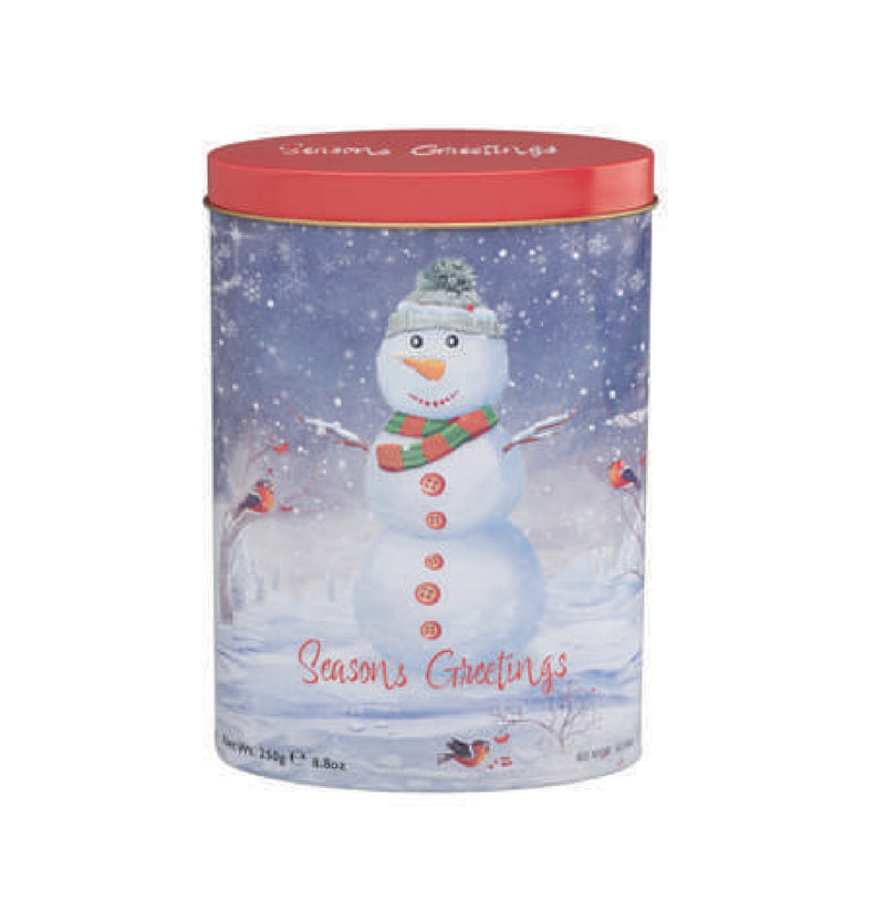Seasons Greetings Snowman Tin - Vanilla Fudge  (Case of 12)