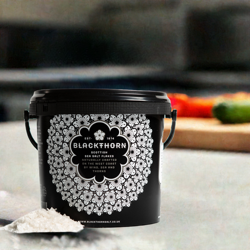 100% Blackthorn Scottish Sea Salt Flakes Tub (3lb Container)