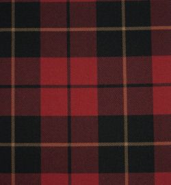 16oz Heavyweight Tartan Fabric   Wallace Red weathered