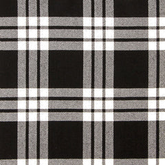 10oz Lightweight Tartan Fabric   MacFarlane Black and White ancient